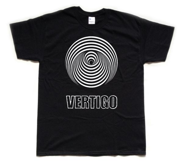 vertigo swirl record label screenprinted rock tribute t shirt