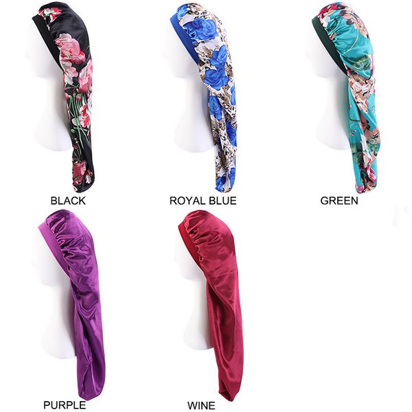 5colors new long braid printed women's haircaring hat salon polyester beauty styling accessories hair satin night cap, Blue;gray
5colors new long braid printed women's haircaring hat salon polyester beauty styling accessories hair satin night cap, Blue;gray