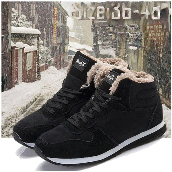 men fur snow boots casual warm suede leather lace up winter sneakers fashion warm flat ankle boots plus size male 2020, Black
men fur snow boots casual warm suede leather lace up winter sneakers fashion warm flat ankle boots plus size male 2020, Black