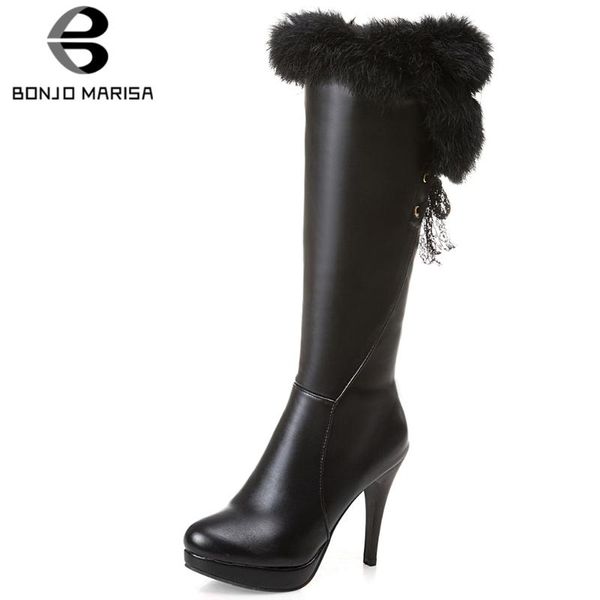 bonjomarisa big size 34-43 new lady thin high heels boots women fashion faux fur platform mid calf boots party shoes woman, Black
bonjomarisa big size 34-43 new lady thin high heels boots women fashion faux fur platform mid calf boots party shoes woman, Black