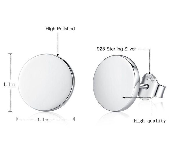 2018 fashion cool 925 sterling silver men stud earrings round circle personalized customized earrings for women men jewelry11, Golden;silver
2018 fashion cool 925 sterling silver men stud earrings round circle personalized customized earrings for women men jewelry11, Golden;silver