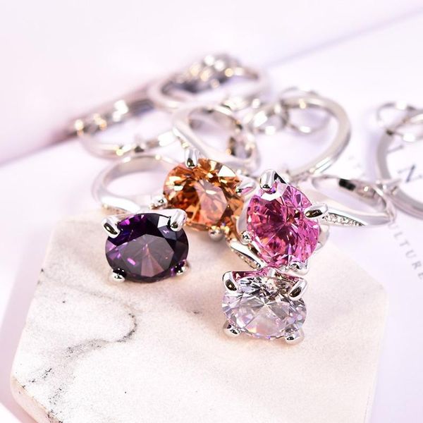2020 crystal ring key chains pendant car big crystal ring key chain fashion exquisite gift, Silver
2020 crystal ring key chains pendant car big crystal ring key chain fashion exquisite gift, Silver