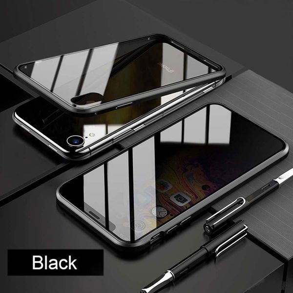 luxury magnetic tempered glass case for iphone xs max xr x 7 8 plus 11 pro max metal frame anti-peeping full protection cover
luxury magnetic tempered glass case for iphone xs max xr x 7 8 plus 11 pro max metal frame anti-peeping full protection cover