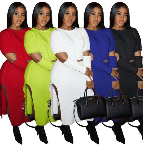 women article pit 2 piece dress solid color fall winter clothing designer hoodies skirts split plain long sleeve elegant dress 3843, Black;gray
women article pit 2 piece dress solid color fall winter clothing designer hoodies skirts split plain long sleeve elegant dress 3843, Black;gray