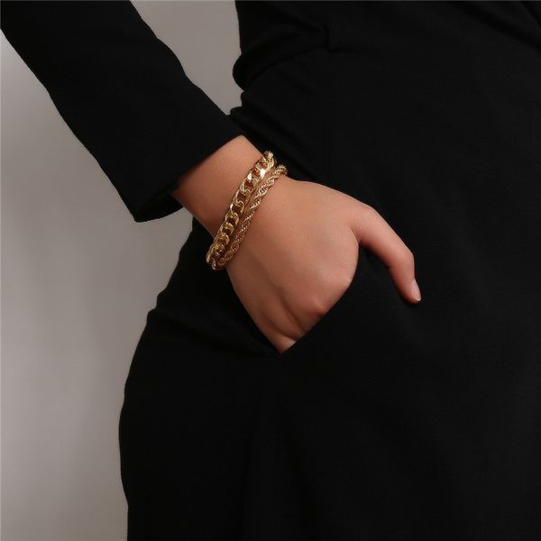 link, chain punk chunky curb gold color bracelets for women chains links cuban bracelet set mujer pulseras gothic armband jewelry 2021, Black
link, chain punk chunky curb gold color bracelets for women chains links cuban bracelet set mujer pulseras gothic armband jewelry 2021, Black