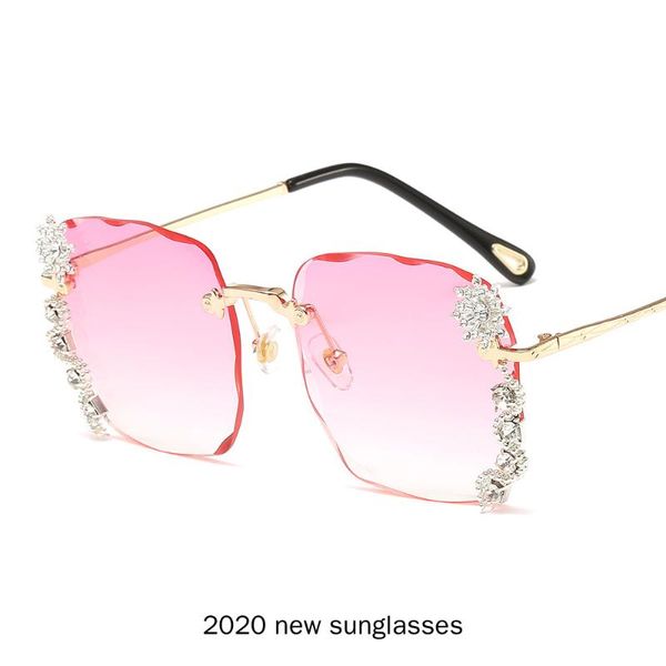 2020 women pink sunglasses men crystal sun glasses ladies gradient eyewear female glasses uv400 nx, White;black 
2020 women pink sunglasses men crystal sun glasses ladies gradient eyewear female glasses uv400 nx, White;black