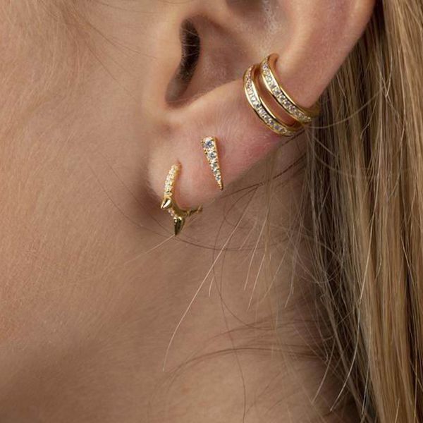 hoop & huggie 100% 925 sterling silver 10mm earring 4 colors pave cz spikes mini hoops girl minimal fashion gift, Golden;silver
hoop & huggie 100% 925 sterling silver 10mm earring 4 colors pave cz spikes mini hoops girl minimal fashion gift, Golden;silver