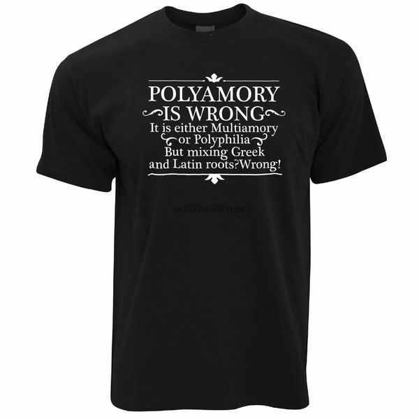 grammar t shirt polyamory is wrong joke printed novelty slogan vocabulary