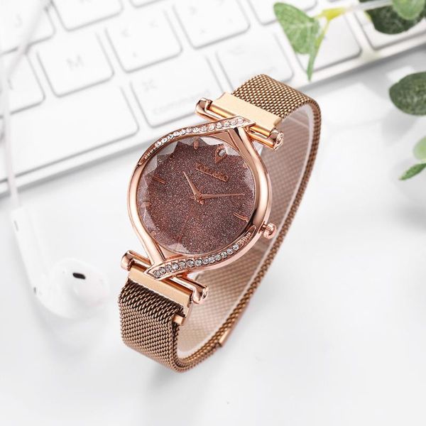 women watches quartz stainless steel band women magnet buckle irregular mirror watch female clock relogio feminino, Golden;silver
women watches quartz stainless steel band women magnet buckle irregular mirror watch female clock relogio feminino, Golden;silver