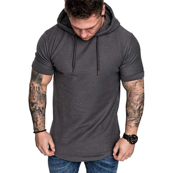 man folds hooded t-shirt fashion trend casual short sleeve tshirt clothing designer male summer new natural color loose tee, White;black
man folds hooded t-shirt fashion trend casual short sleeve tshirt clothing designer male summer new natural color loose tee, White;black