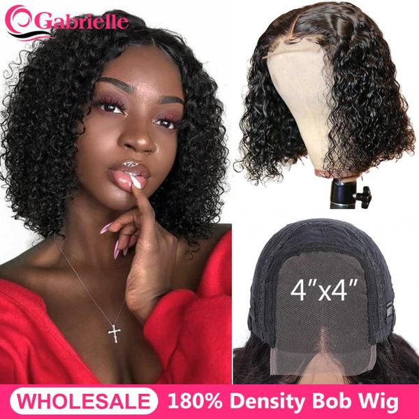 lace wigs gabrielle 180% density 4x4 closure wig kinky curly short bob human hair for black women brazilian remy wholesale, Black;brown
lace wigs gabrielle 180% density 4x4 closure wig kinky curly short bob human hair for black women brazilian remy wholesale, Black;brown