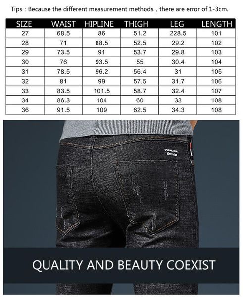 men's jeans men casual slim straight elasticity thin fashion loose waist long trousers business pants sell, Blue
men's jeans men casual slim straight elasticity thin fashion loose waist long trousers business pants sell, Blue