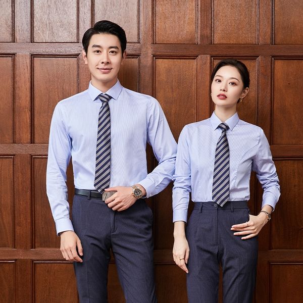 dp non-ironing double yarn for men and women business wear long sleeve high-end shirt business shirt autumn and winter fpvin, Blue
dp non-ironing double yarn for men and women business wear long sleeve high-end shirt business shirt autumn and winter fpvin, Blue