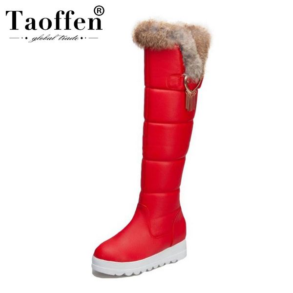 taoffen women plush fur knee high boots keep warm winter snow boots thick sole platform shoes woman footwear size 32-43, Black
taoffen women plush fur knee high boots keep warm winter snow boots thick sole platform shoes woman footwear size 32-43, Black