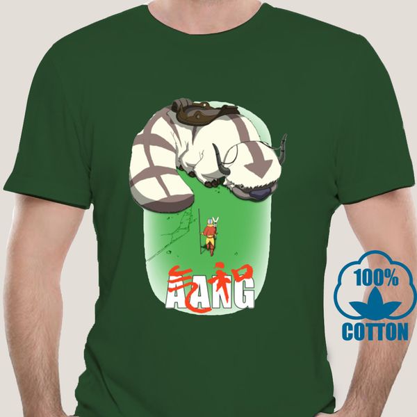 0488a men's t shirt avatar the last airbender aang and appa anime badass tee
