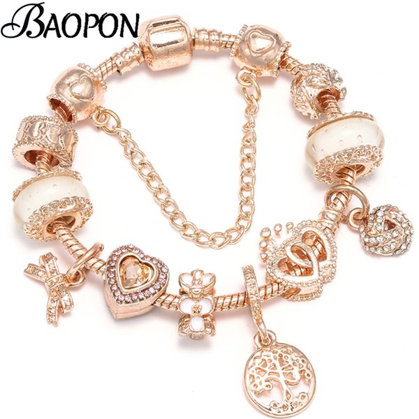 charm bracelets romantic love heart bowknot pendant for women with safety chain crystal glass beads fine bracelet diy jewelry, Golden;silver
charm bracelets romantic love heart bowknot pendant for women with safety chain crystal glass beads fine bracelet diy jewelry, Golden;silver