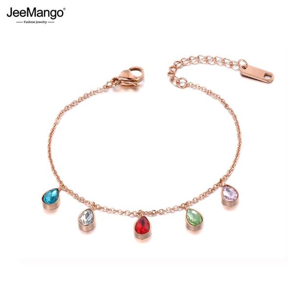 jeemango colorful water drop cz crystal charm bracelet bangle for women stainless steel link chain bohemia beach jewelry jb19089, Golden;silver
jeemango colorful water drop cz crystal charm bracelet bangle for women stainless steel link chain bohemia beach jewelry jb19089, Golden;silver