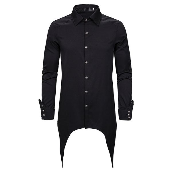mens gothic steampunk black long sleeve shirt men single breasted men punk rock stage medieval cosplay costume chemise homme, White;black
mens gothic steampunk black long sleeve shirt men single breasted men punk rock stage medieval cosplay costume chemise homme, White;black