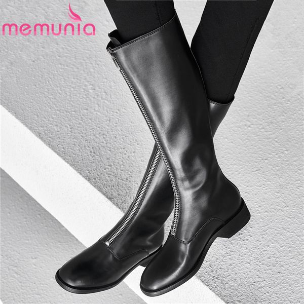 memunia 2020 new arrival genuine leather knee high boots women zipper autumn winter square heels punk shoes ladies black
memunia 2020 new arrival genuine leather knee high boots women zipper autumn winter square heels punk shoes ladies black
