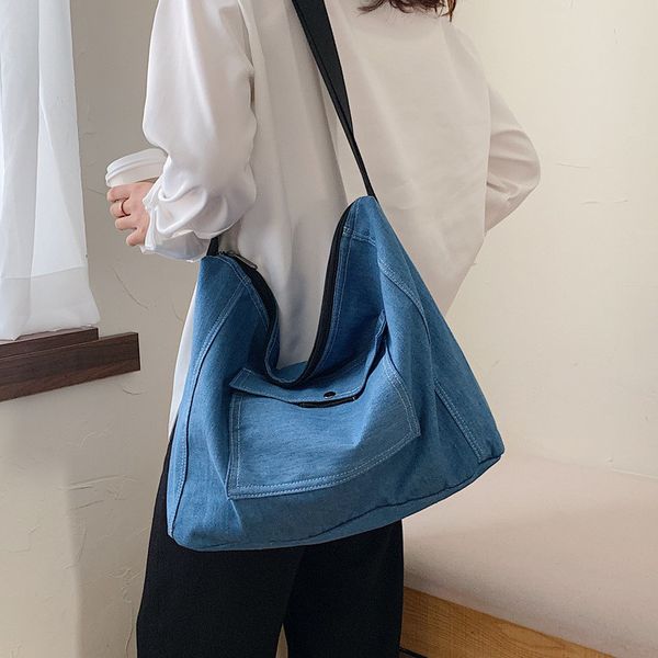 casual women shoulder bag large capacity denim bags for female crossbody bag ladies handbags travel bags blue bolsa
casual women shoulder bag large capacity denim bags for female crossbody bag ladies handbags travel bags blue bolsa