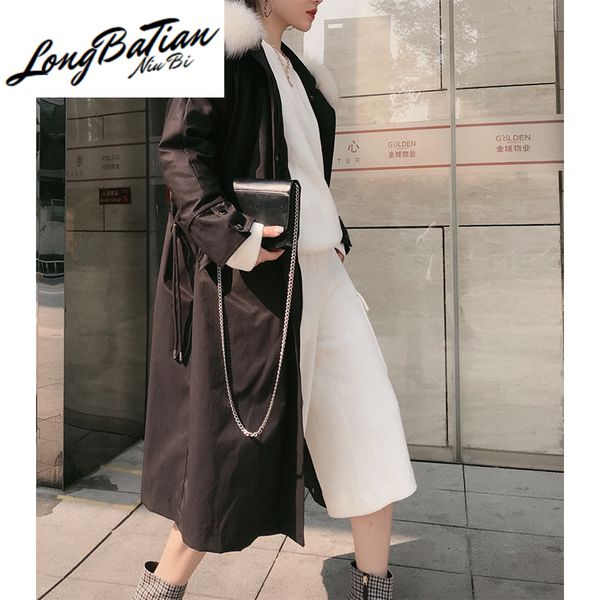 women's down & parkas coat women winter real fur collar hooded woman 20%white duck jackets female long jacket mulher jaqueta tn257, Black
women's down & parkas coat women winter real fur collar hooded woman 20%white duck jackets female long jacket mulher jaqueta tn257, Black