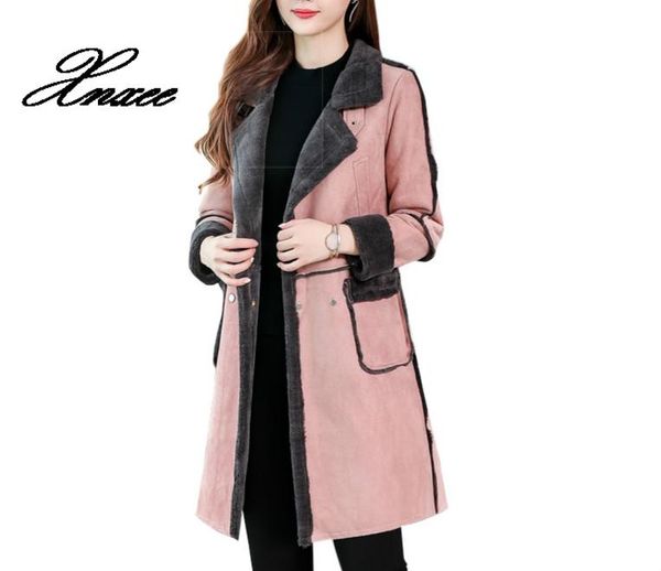 women's fur & faux coat 2021 winter long suede sheepskin women loose overcoat thicken warm oversize female plush m-3xl, Black
women's fur & faux coat 2021 winter long suede sheepskin women loose overcoat thicken warm oversize female plush m-3xl, Black