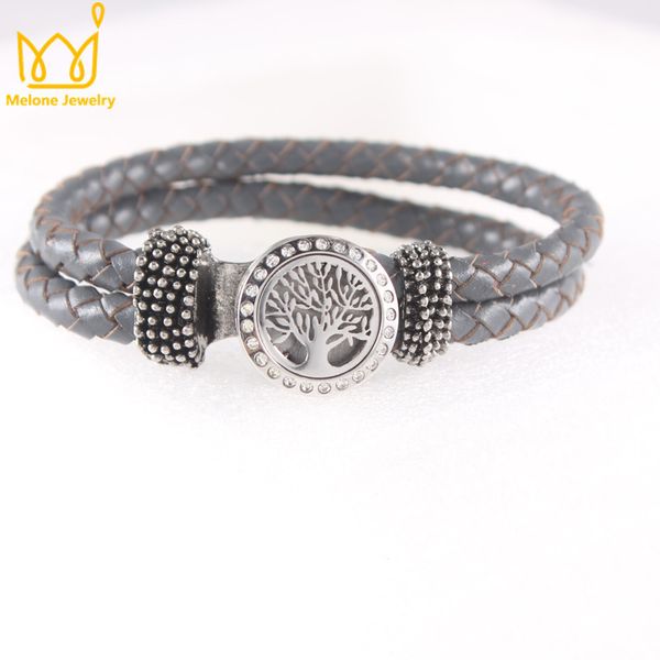 bangle tree of life pattern 20mm stainless steel crystal essential oil diffuser locket with 18mm snap button genuine leather bracelet, Black
bangle tree of life pattern 20mm stainless steel crystal essential oil diffuser locket with 18mm snap button genuine leather bracelet, Black