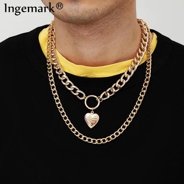 punk miami cuban choker necklace thick chunky link silver color open heart pendant aluminum chain necklaces men women jewelry
punk miami cuban choker necklace thick chunky link silver color open heart pendant aluminum chain necklaces men women jewelry