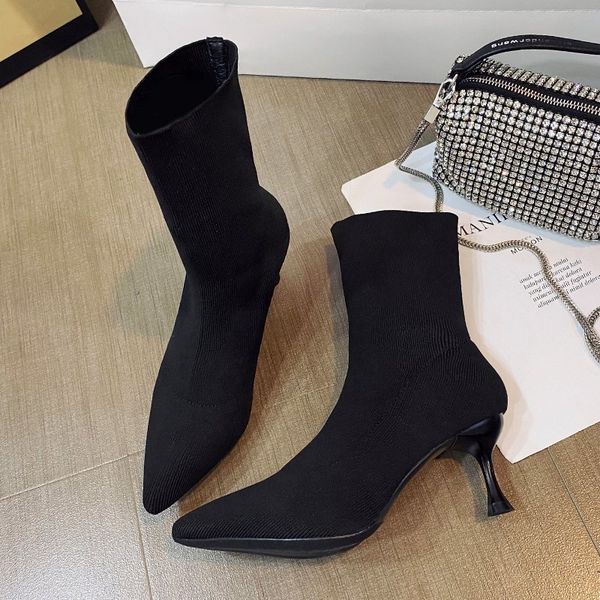 boots 2021 women 5cm 7cm 9cm high heels stretch sock ankle female nightclub fetish low mom shoes, Black
boots 2021 women 5cm 7cm 9cm high heels stretch sock ankle female nightclub fetish low mom shoes, Black