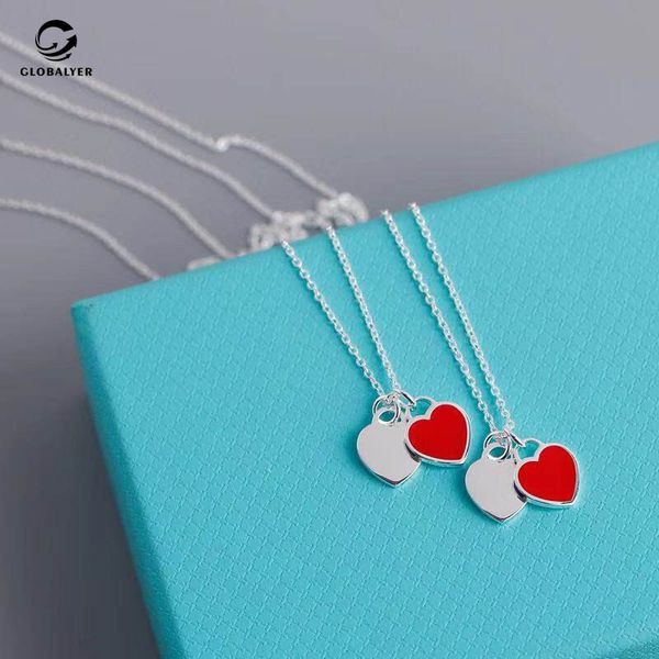 red heart necklace s925 sterling silver necklace double red heart love pendant female valentine's day 334
red heart necklace s925 sterling silver necklace double red heart love pendant female valentine's day 334