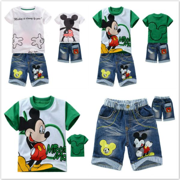 summer baby boy clothing set cartoon mouse girl short sleeve t shirt+jeans 2 pcs suit children toddler casual clothes set, White
summer baby boy clothing set cartoon mouse girl short sleeve t shirt+jeans 2 pcs suit children toddler casual clothes set, White