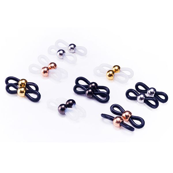 2pcs stainless steel beads silicone glasses chain antiskid ring strap eyelets for eyewear band rope accessories, Silver
2pcs stainless steel beads silicone glasses chain antiskid ring strap eyelets for eyewear band rope accessories, Silver