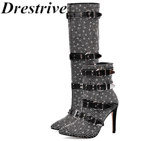 boots drestrive crystal 2021 arrival women knee high pointed toe thin heel buckle rivet kid suede shoes zipper, Black
boots drestrive crystal 2021 arrival women knee high pointed toe thin heel buckle rivet kid suede shoes zipper, Black