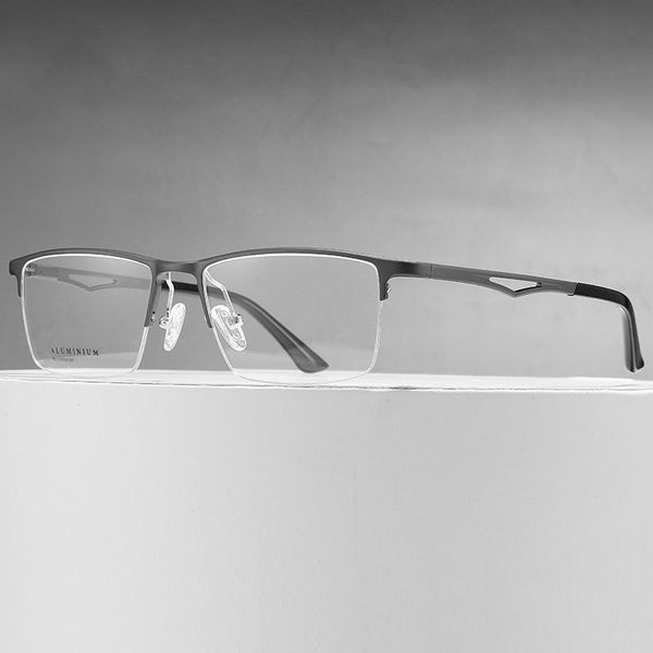 new arrival aluminum magnesium frame glasses myopia spectacles men business style half rim eye glasses anti blue ray, Black
new arrival aluminum magnesium frame glasses myopia spectacles men business style half rim eye glasses anti blue ray, Black