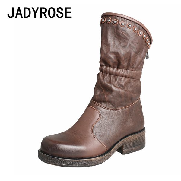 boots handmade women brown short real leather studded winter riding booties vintage flat knight botas mujer chaussures femme, Black
boots handmade women brown short real leather studded winter riding booties vintage flat knight botas mujer chaussures femme, Black