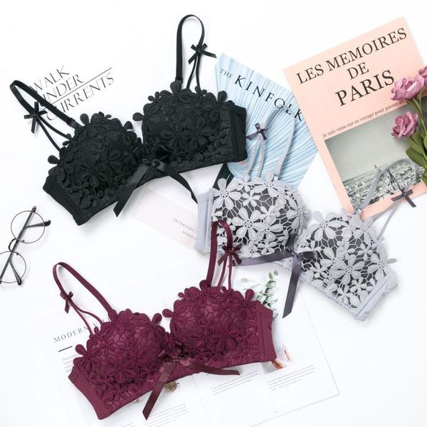bras seamless deep v no steel ring push up underwear straps women bra gathered chest floral lace large size single, Red;black
bras seamless deep v no steel ring push up underwear straps women bra gathered chest floral lace large size single, Red;black
