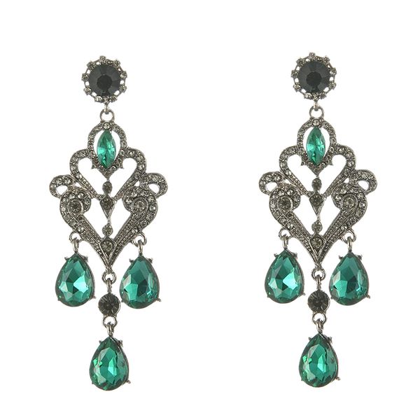 водослива rhinestone люстра love heart мотаться свадьбы серьга, Golden