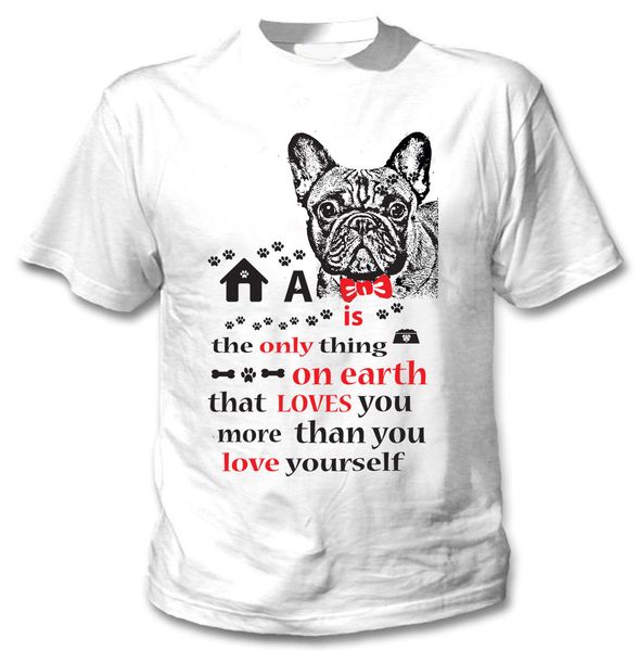 2019 new cool t-shirt french bulldog is the only thing 1 - new cotton white tshirt