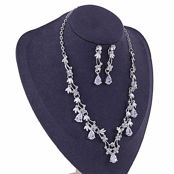 bridal shining rhinestone flower wedding necklace earrings suit women korean style fashion jewelry accessories jewelry set, Silver
bridal shining rhinestone flower wedding necklace earrings suit women korean style fashion jewelry accessories jewelry set, Silver
