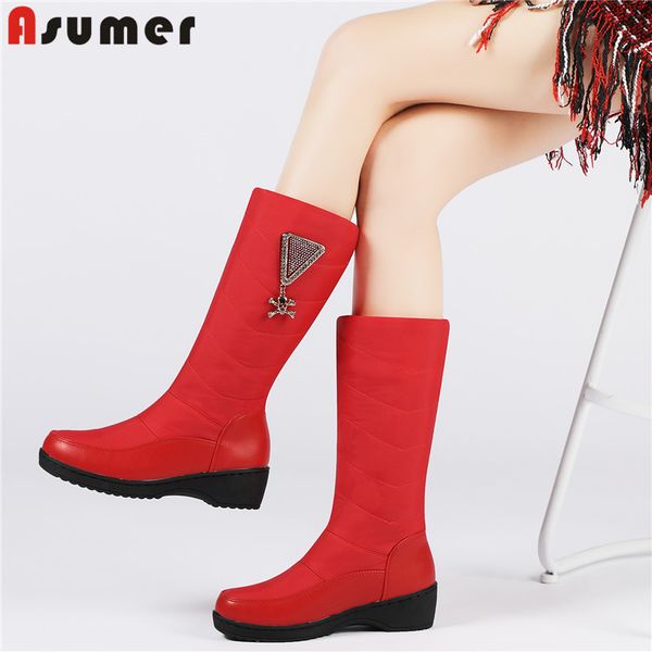 asumer plus size 35-44 new women's boots slip on thick fur warm snow boots platform mid calf winter shoes female, Black
asumer plus size 35-44 new women's boots slip on thick fur warm snow boots platform mid calf winter shoes female, Black