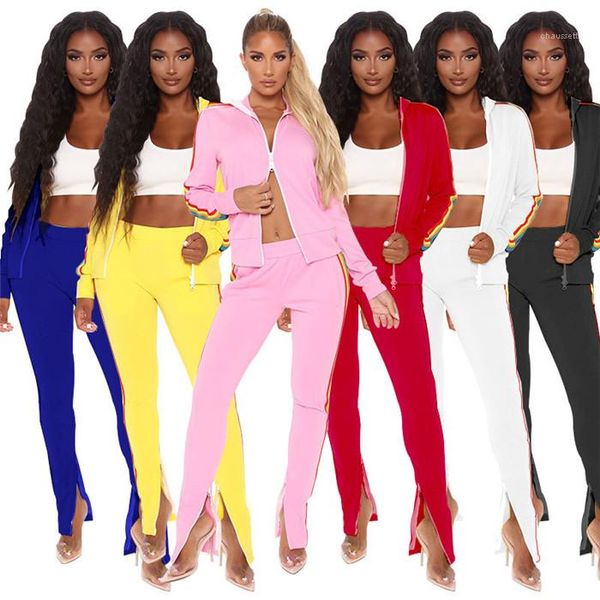 спортивные костюмы multicolor полосатый женщин 2 шт набор осень с длинным рукавом пальто и split sweatpants плюс размер одежды женская молни, Gray
спортивные костюмы multicolor полосатый женщин 2 шт набор осень с длинным рукавом пальто и split sweatpants плюс размер одежды женская молни, Gray