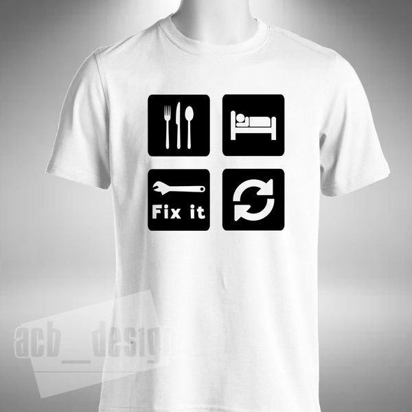 2019 new fashion tee shirt eat sleep fix it repeat mens t-shirt funny mechanic engineer repair garage gift summer t-shirt
2019 new fashion tee shirt eat sleep fix it repeat mens t-shirt funny mechanic engineer repair garage gift summer t-shirt