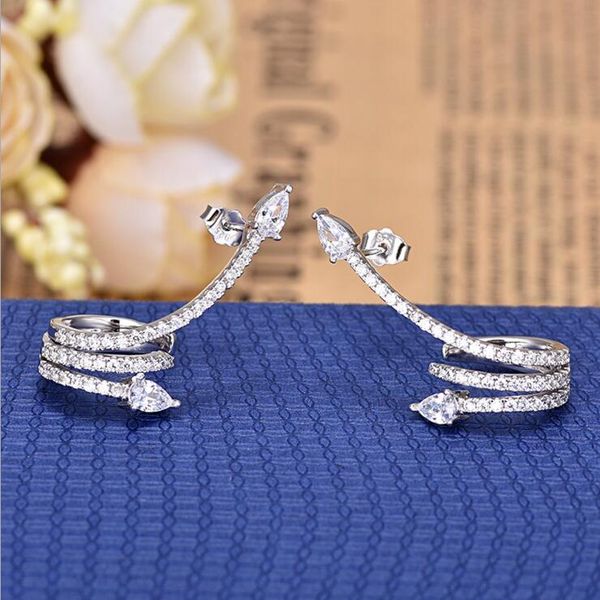 stud classic design sliver color princess-cut big square round 3 line no pierced cz cubic zirconia wedding earrings for women, Golden;silver
stud classic design sliver color princess-cut big square round 3 line no pierced cz cubic zirconia wedding earrings for women, Golden;silver
