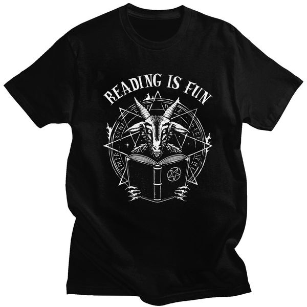 baphomet t shirt satan demon geeks reading is fun tee men pop culture parody digital print 100% cotton t-shirt merch gift
baphomet t shirt satan demon geeks reading is fun tee men pop culture parody digital print 100% cotton t-shirt merch gift