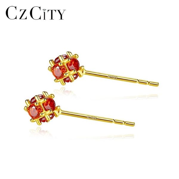 czcity luxury pure gold jewelry snowflake 14k gold stud earrings for women engagement wedding joyas de oro pur au585 gift e14929, Golden;silver
czcity luxury pure gold jewelry snowflake 14k gold stud earrings for women engagement wedding joyas de oro pur au585 gift e14929, Golden;silver