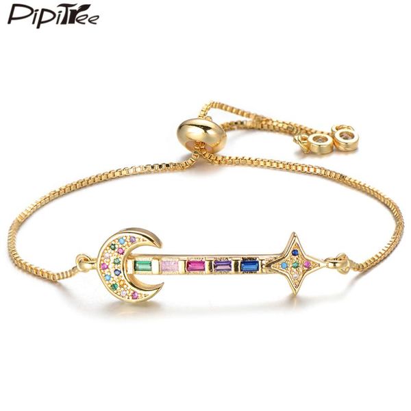 charm bracelets pipitree bling shiny cubic zirconia crystal moon and star bracelet party wedding women ladies jewelry gift, Golden;silver
charm bracelets pipitree bling shiny cubic zirconia crystal moon and star bracelet party wedding women ladies jewelry gift, Golden;silver