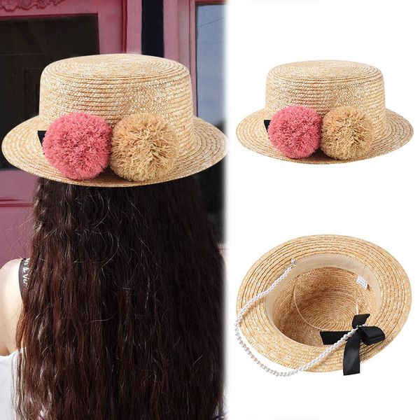 wide brim hats cute pompom ball straw sun hat loli bow pearl po studio pography cap, Blue;gray
wide brim hats cute pompom ball straw sun hat loli bow pearl po studio pography cap, Blue;gray