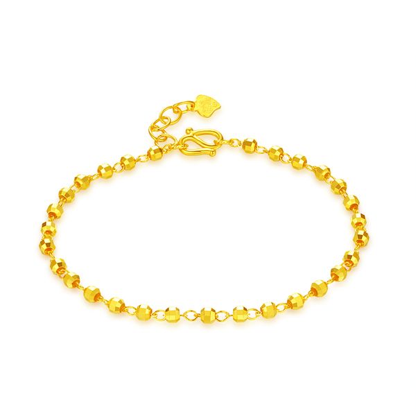 pure 24k yellow gold bracelet women beads bracelet 4.6g, Black
pure 24k yellow gold bracelet women beads bracelet 4.6g, Black