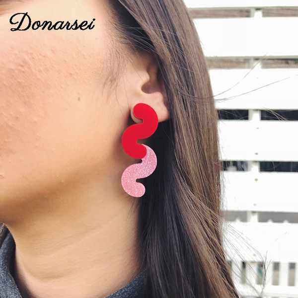 donarsei simple hit color curve acrylic earrings for women acetate wave sequins drop dangling earrings party, Silver
donarsei simple hit color curve acrylic earrings for women acetate wave sequins drop dangling earrings party, Silver