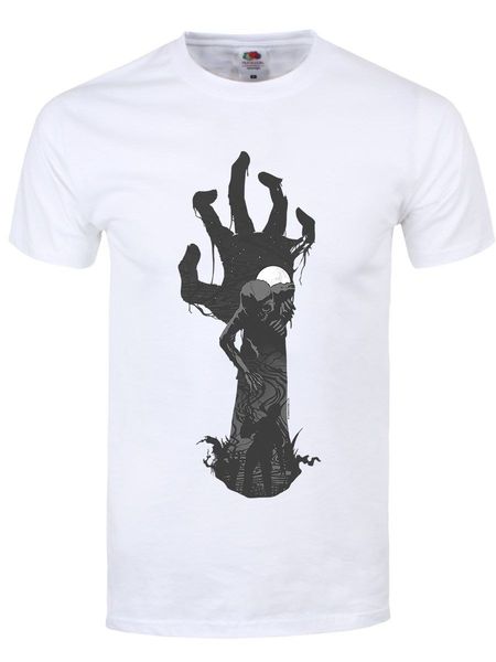 zombie awakening men's white t-shirt casual plus size t shirt hip hop style tee s-3xl summer o-neck